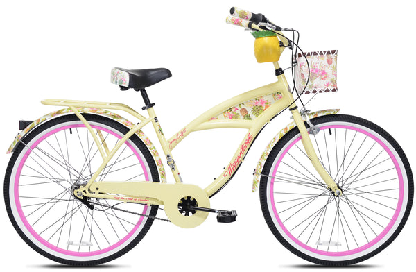 26" Margaritaville Women'S 3 - Speed Cruiser Bike, Yellow